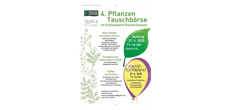 Plakat Pflanzen Tausch Börse